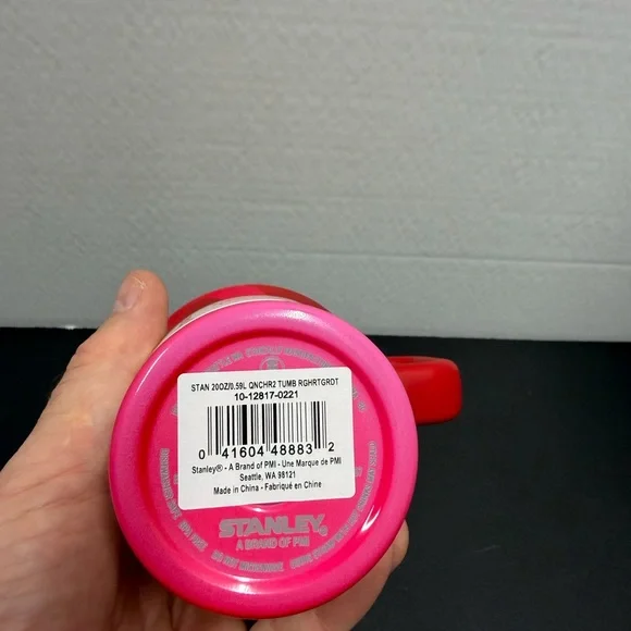 Stanley Red and Pink Heart Tumbler - Picture 5 of 5